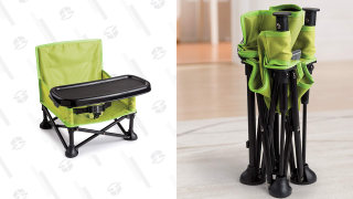 Easily Wrangle and Feed Your Little Ones With This Folding Booster Seat